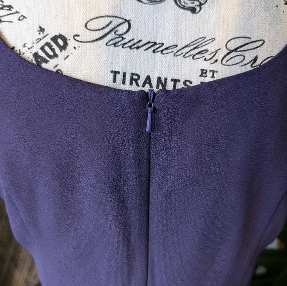 Vintage Womens Purple Beaded Mini Dress Size 2 - Picture 6 of 8